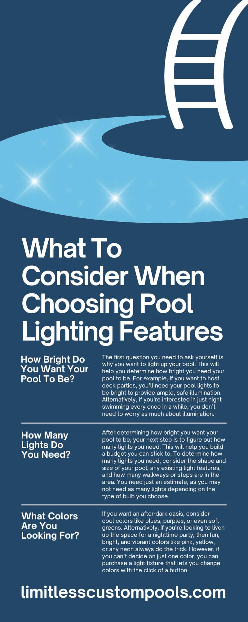 What To Consider When Choosing Pool Lighting Features